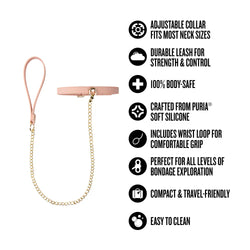 Temptasia Ardor Collar and Leash Pink