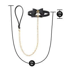 Temptasia Ardor Collar and Leash Black Bow