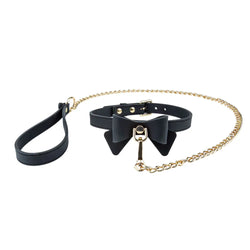 Temptasia Ardor Collar and Leash Black Bow