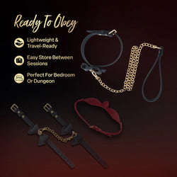 Temptasia Ardor Collar and Leash Black Bow