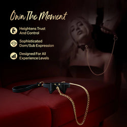 Temptasia Ardor Collar and Leash Black Bow