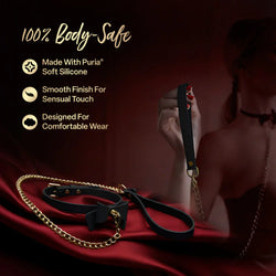 Temptasia Ardor Collar and Leash Black Bow