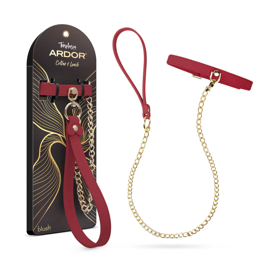Temptasia Ardor Collar and Leash Red