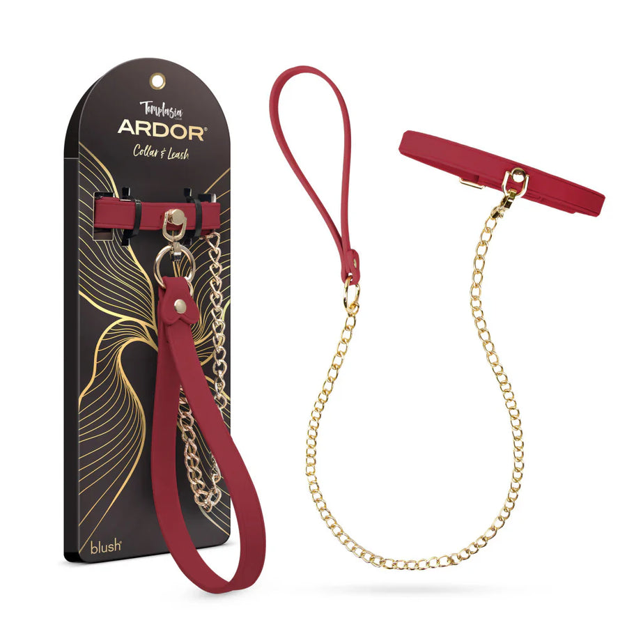 Temptasia Ardor Collar and Leash Red