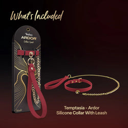 Temptasia Ardor Collar and Leash Red