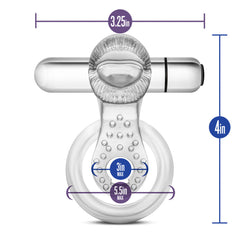 Stay Hard Vibrating Tongue Ring Clear