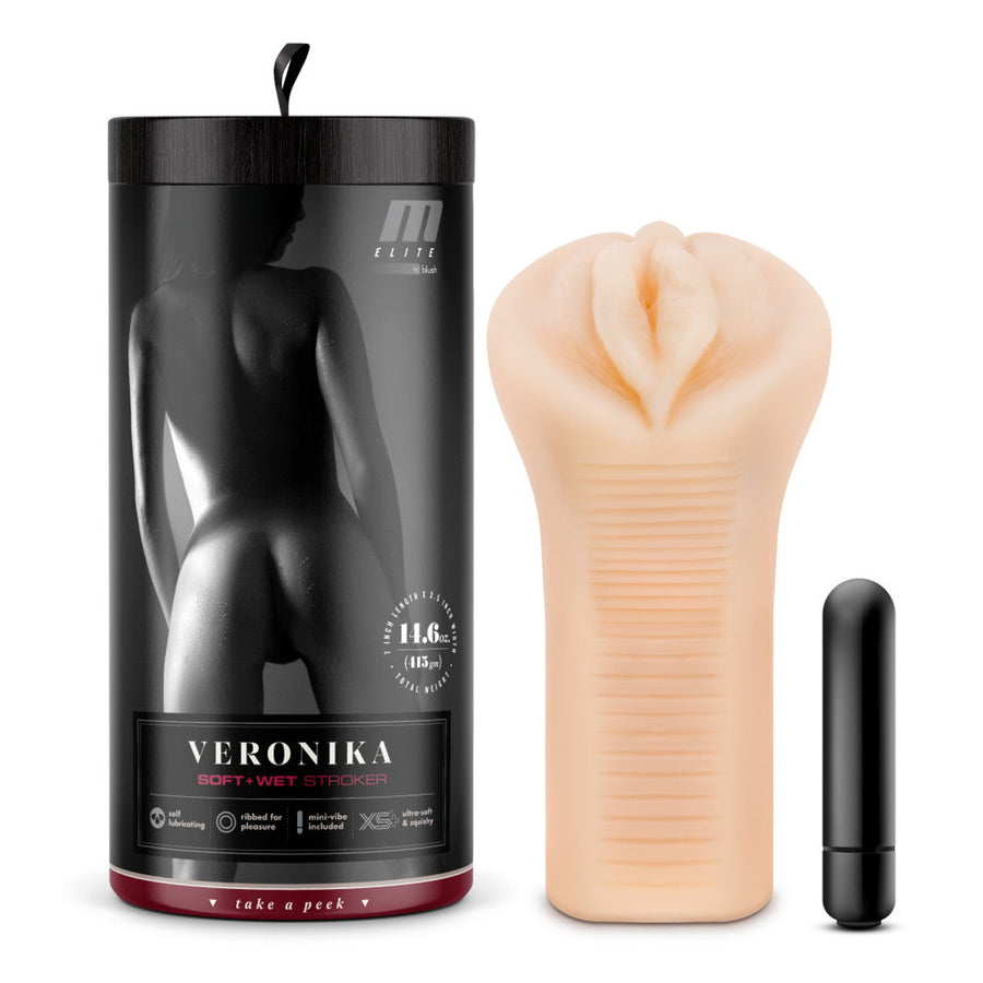 M Elite Soft & Wet Veronika Masturbator Beige