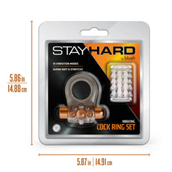 Stay Hard Vibrating Cock Ring & Sleeve Clear