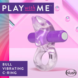 Play With Me Bull Vibrating C-Ring Purple