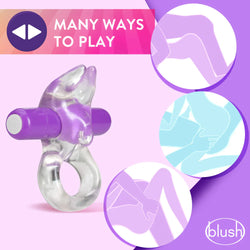 Play With Me Bull Vibrating C-Ring Purple