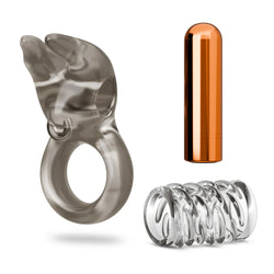 Stay Hard Vibrating Cock Ring & Sleeve Pink