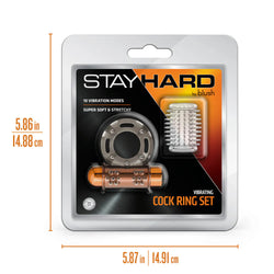 Stay Hard Vibrating Cock Ring & Sleeve Purple