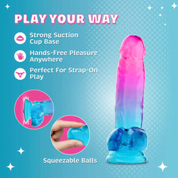 B Yours Candy Colored Dildo 6.75 inch