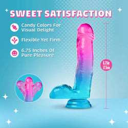 B Yours Candy Colored Dildo 6.75 inch