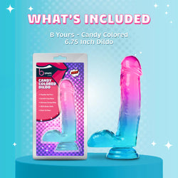 B Yours Candy Colored Dildo 6.75 inch