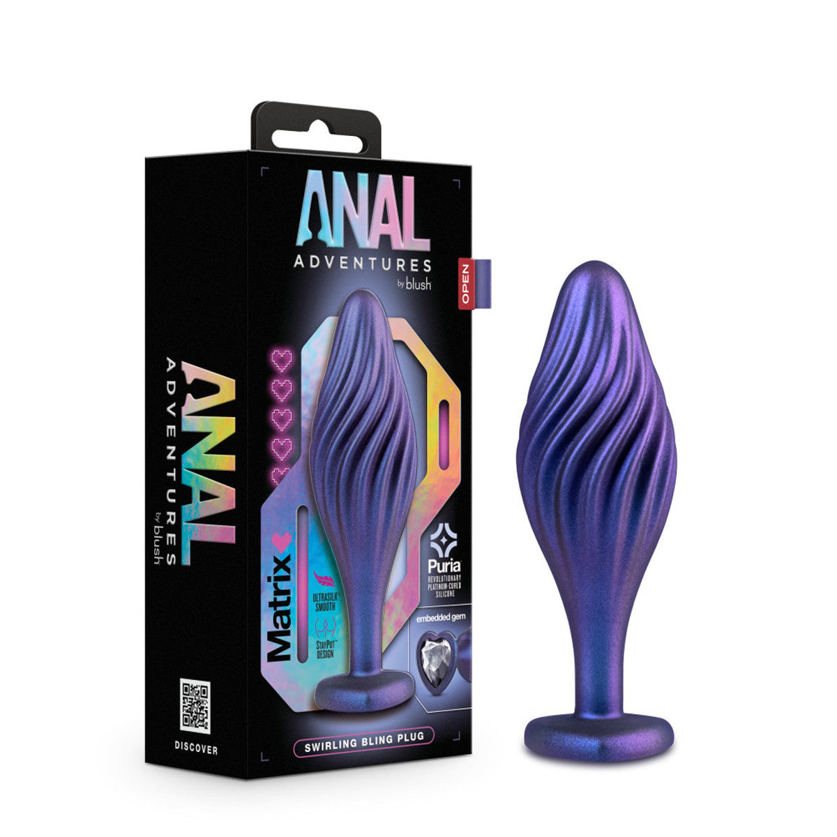 Anal Adventures Swirling Bling Sapphire