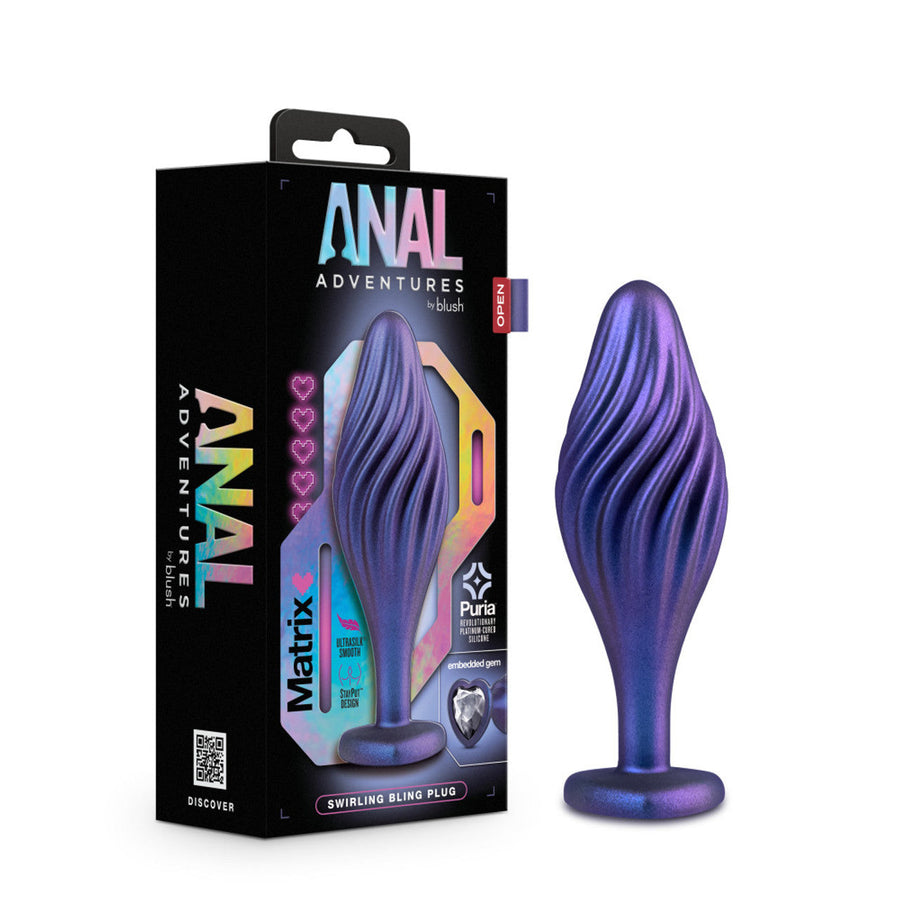 Anal Adventures Swirling Bling Sapphire