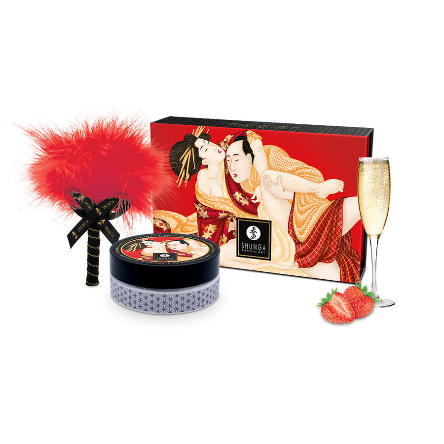Shunga Kissable Massage Powder Strawberry 2.65oz