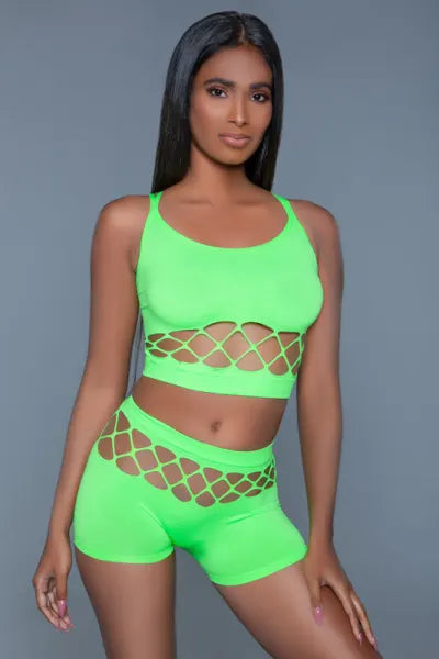 Be Wicked Palmer Set Neon Green
