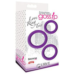 Gossip Love Ring Trio Magenta