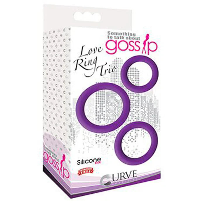 Gossip Love Ring Trio Magenta