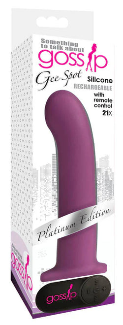 Gossip Gee-Spot 21x Vibrating Dildo Violet 7.5"