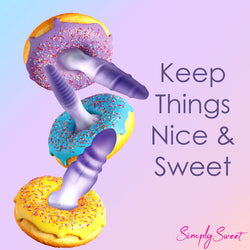 Simply Sweet 3-Piece Silicone Butt Plug Set - Purple