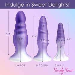 Simply Sweet 3-Piece Silicone Butt Plug Set - Purple