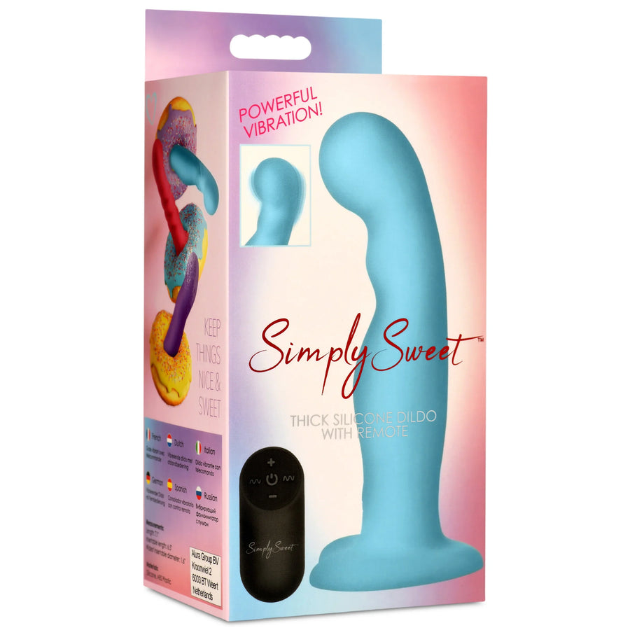 Simply Sweet Curved Vibrating Dildo 7"