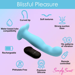 Simply Sweet Curved Vibrating Dildo 7"