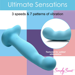Simply Sweet Curved Vibrating Dildo 7"