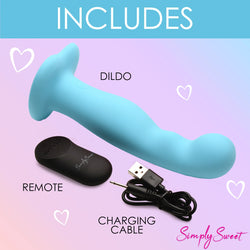 Simply Sweet Curved Vibrating Dildo 7"