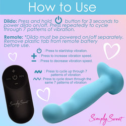 Simply Sweet Curved Vibrating Dildo 7"