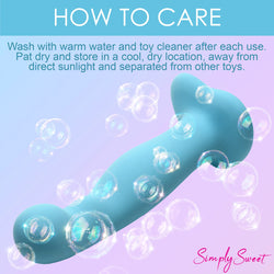 Simply Sweet Curved Vibrating Dildo 7"