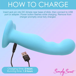 Simply Sweet Curved Vibrating Dildo 7"