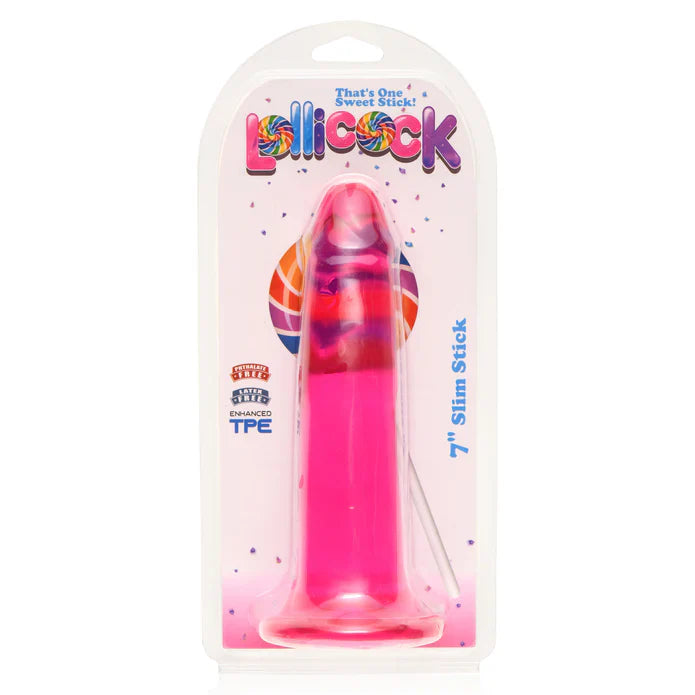 Lollicock Slim Stick Cherry Ice Dildo 7"