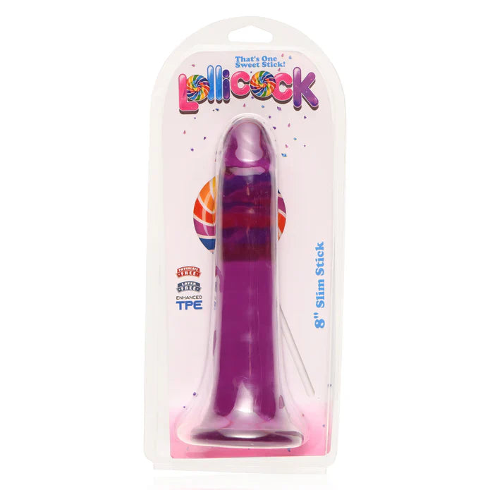 Lollicock Slim Stick Grape Ice Dildo 8"