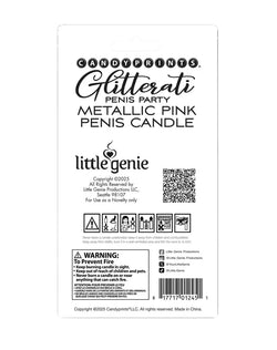 Glitterati Pink Foil Penis Balloon Candle