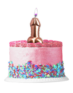 Glitterati Pink Foil Penis Balloon Candle