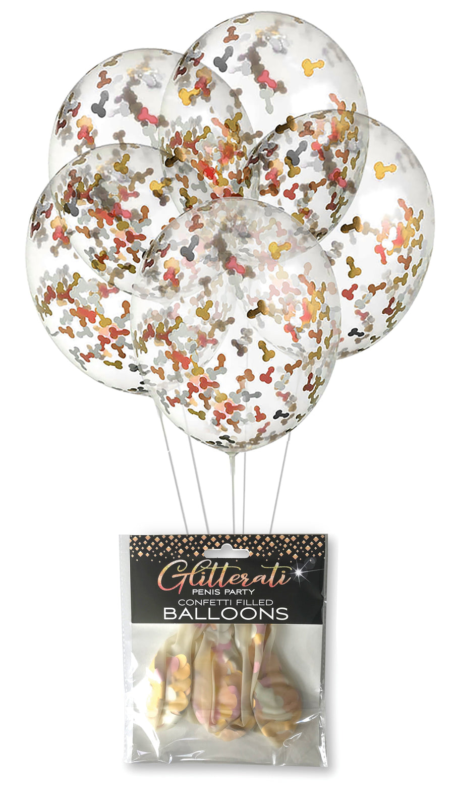 Glitterati Penis Confetti Balloons
