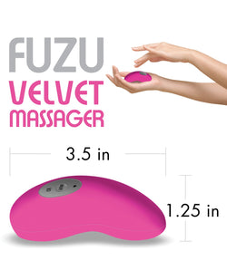 Fuzu Velvet Vibrating Palm Massager Neon Pink