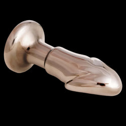 Black Opal Glass Dildo with Vibe 4"