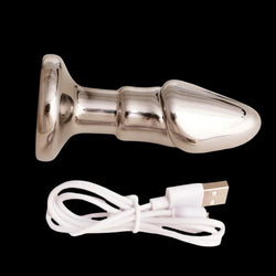 Black Opal Glass Dildo with Vibe 4"