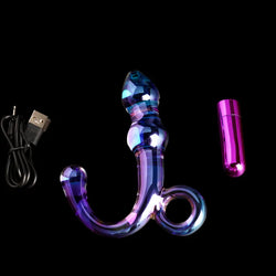 Orchid Pulse Glass Plug with Bullet Vibe