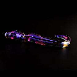 Blue Flame Curved Glass Dildo 10"