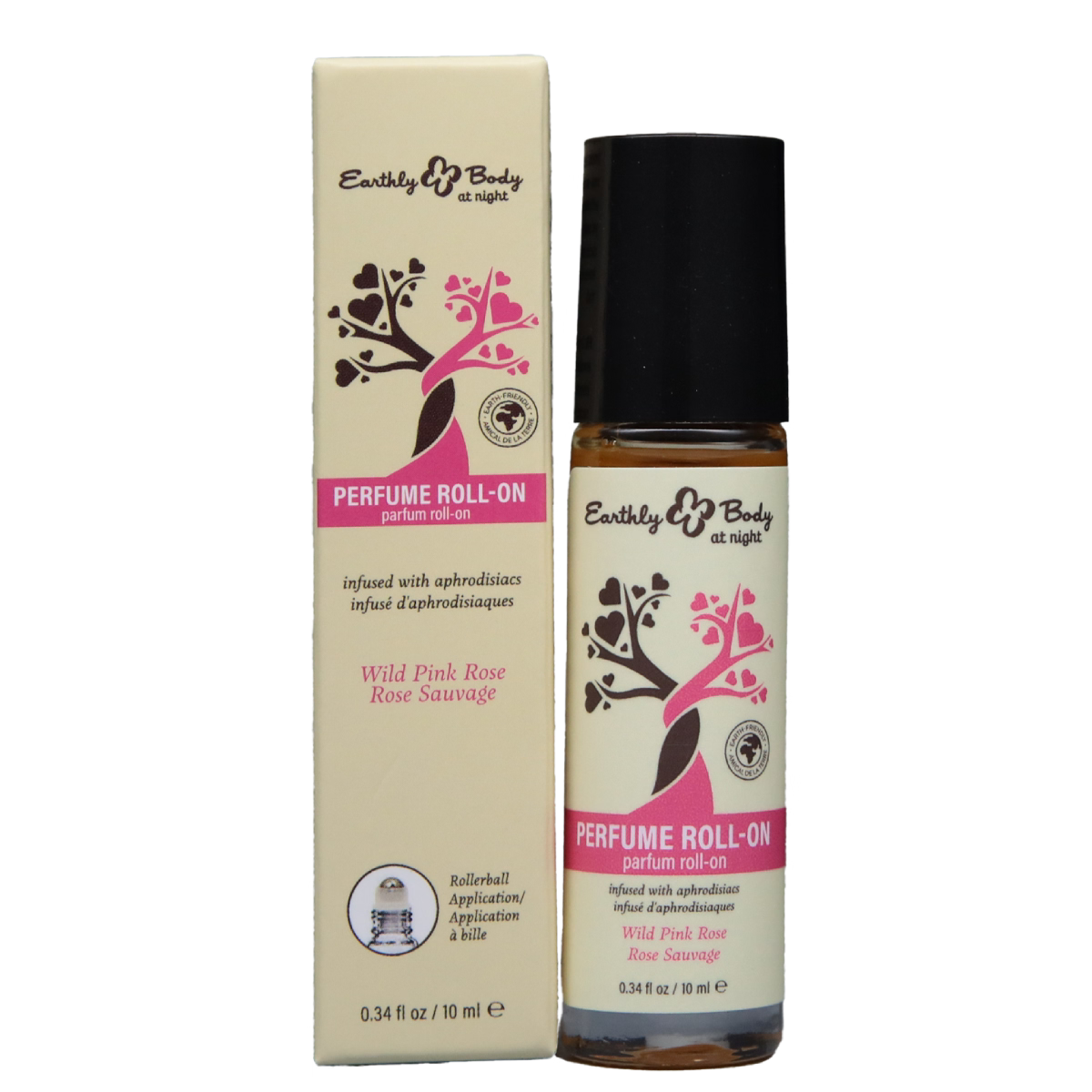 Earthly Body at Night Roll-on Perfume | Aphrodisiac Collection | Wild Pink Rose 0.34oz / 10ml