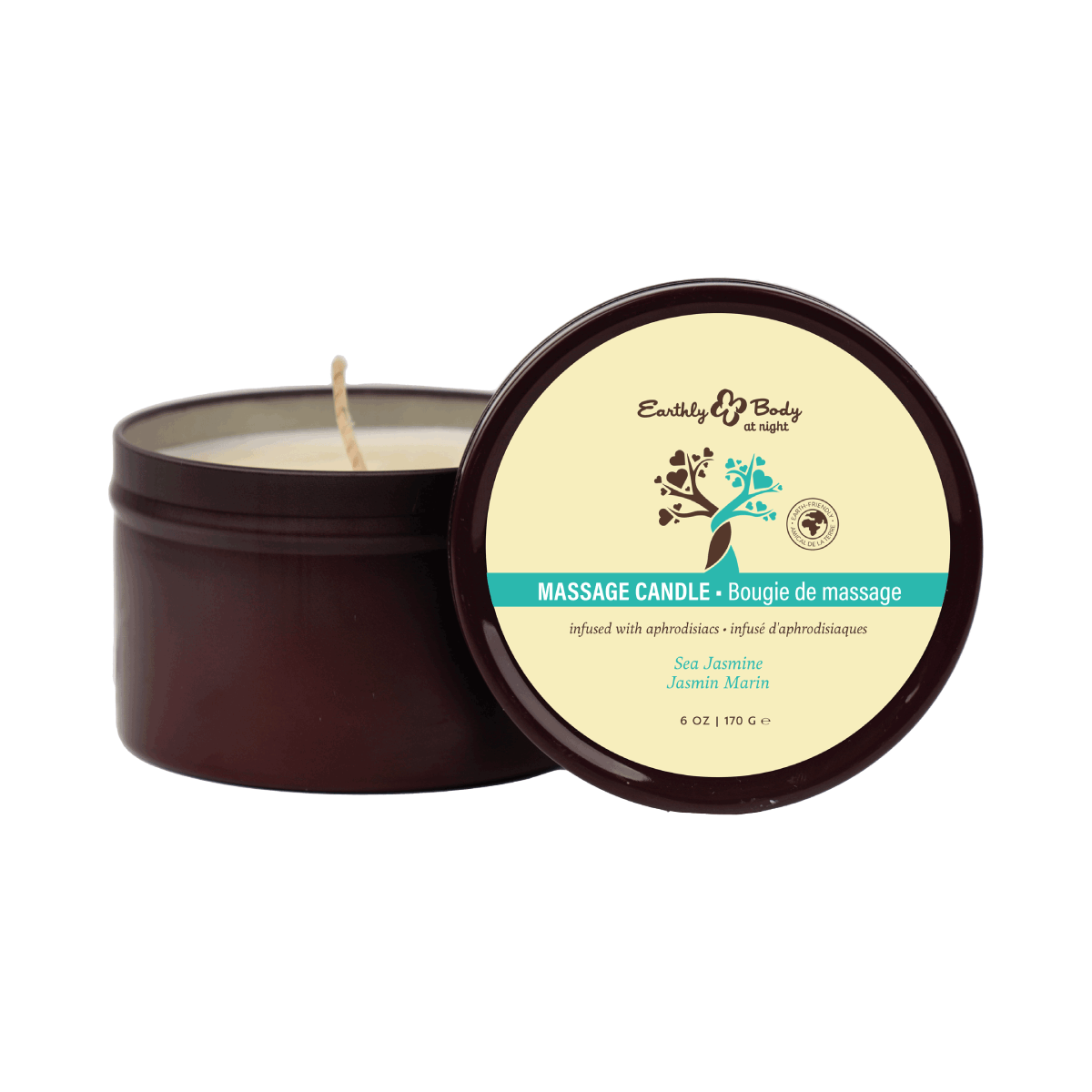 Earthly Body at Night Aphrodisiac Candle 6 oz Sea Jasmine Scent