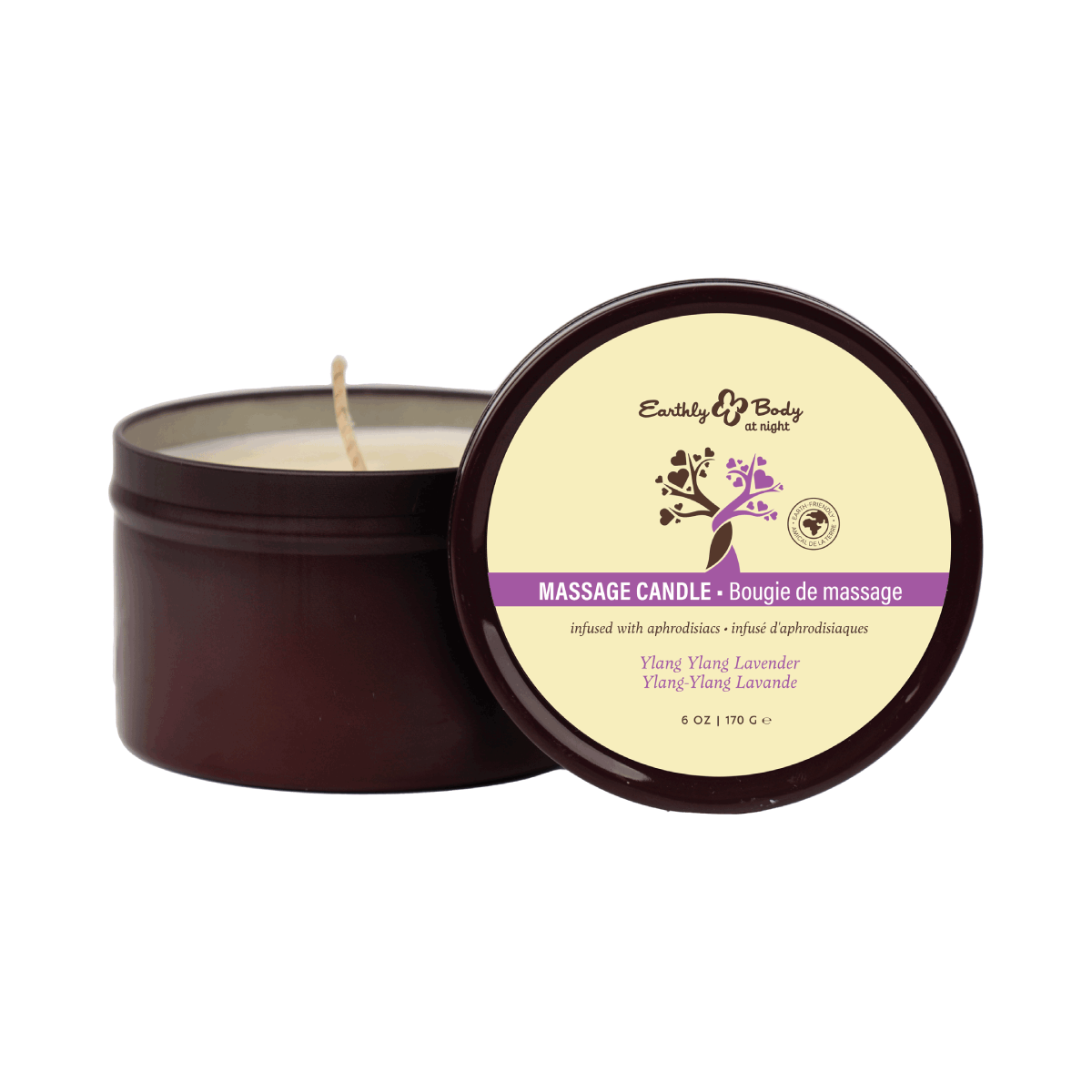 Earthly Body at Night Aphrodisiac Candle 6 oz Ylang Ylang Lavender