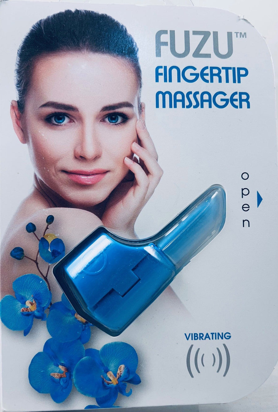 FUZU Vibrating Finger Tip Massager 3 Tips - Neon Blue
