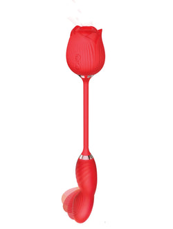 Wild Rose Come Hither Suction Vibrator Red
